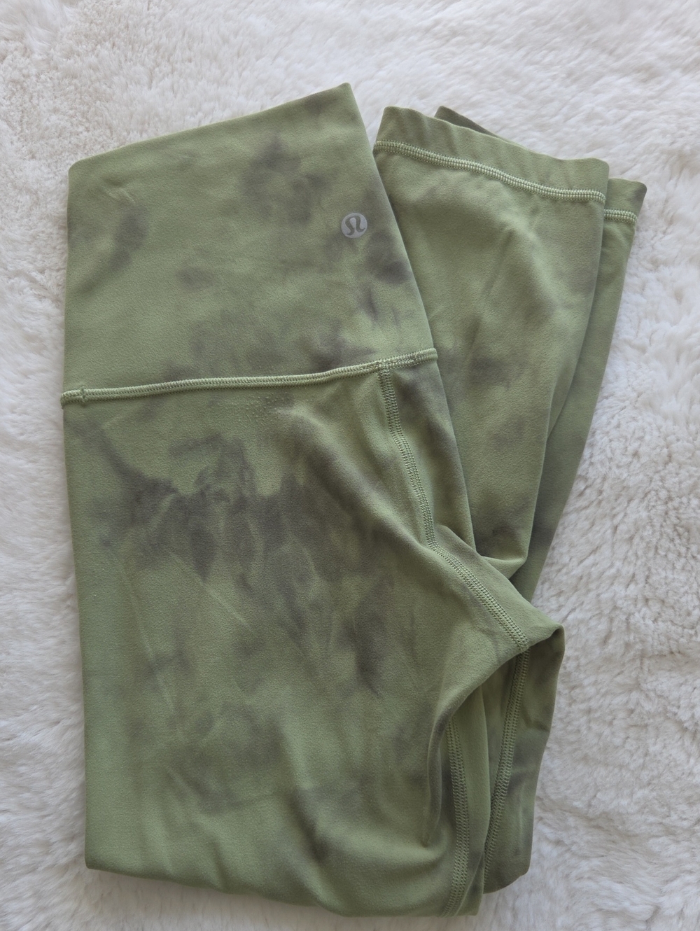 lululemon athletica Olive Green Tie-Dye Leggings Size 4